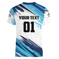 Uruguay Basketball Custom Women V-Neck T-Shirt Charruas Go Champion