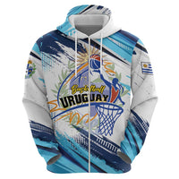 Uruguay Basketball Custom Zip Hoodie Charruas Go Champion
