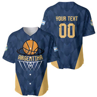 Argentina Basketball Custom Baseball Jersey Go El Alma Argentina