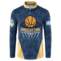 Argentina Basketball Custom Button Sweatshirt Go El Alma Argentina