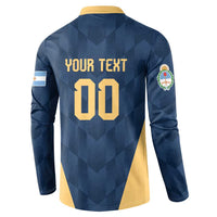 Argentina Basketball Custom Button Sweatshirt Go El Alma Argentina