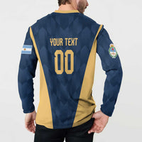 Argentina Basketball Custom Button Sweatshirt Go El Alma Argentina