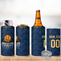 Argentina Basketball Custom 4 in 1 Can Cooler Tumbler Go El Alma Argentina