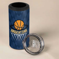 Argentina Basketball Custom 4 in 1 Can Cooler Tumbler Go El Alma Argentina