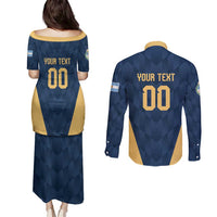 Argentina Basketball Custom Couples Matching Puletasi and Long Sleeve Button Shirt Go El Alma Argentina