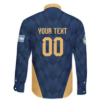 Argentina Basketball Custom Family Matching Long Sleeve Bodycon Dress and Hawaiian Shirt Go El Alma Argentina