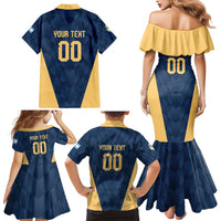 Argentina Basketball Custom Family Matching Mermaid Dress and Hawaiian Shirt Go El Alma Argentina