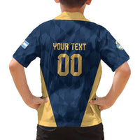 Argentina Basketball Custom Family Matching Off The Shoulder Long Sleeve Dress and Hawaiian Shirt Go El Alma Argentina