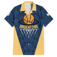 Argentina Basketball Custom Family Matching Short Sleeve Bodycon Dress and Hawaiian Shirt Go El Alma Argentina