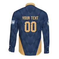 Argentina Basketball Custom Long Sleeve Button Shirt Go El Alma Argentina
