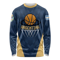 Argentina Basketball Custom Long Sleeve Shirt Go El Alma Argentina