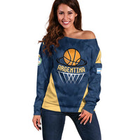 Argentina Basketball Custom Off Shoulder Sweater Go El Alma Argentina