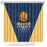 Argentina Basketball Shower Curtain Go El Alma Argentina