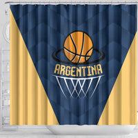 Argentina Basketball Shower Curtain Go El Alma Argentina