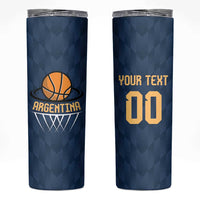 Argentina Basketball Custom Skinny Tumbler Go El Alma Argentina