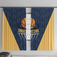 Argentina Basketball Window Curtain Go El Alma Argentina