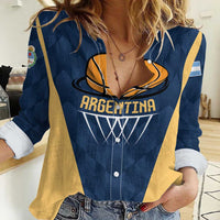 Argentina Basketball Custom Women Casual Shirt Go El Alma Argentina