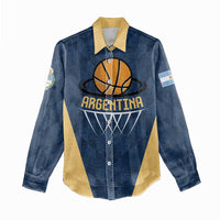 Argentina Basketball Custom Women Casual Shirt Go El Alma Argentina