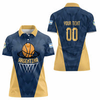Argentina Basketball Custom Women Polo Shirt Go El Alma Argentina