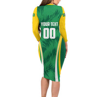 Brazil Basketball Custom Family Matching Long Sleeve Bodycon Dress and Hawaiian Shirt Come On Brasil Cariocas