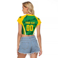 Brazil Basketball Custom Raglan Cropped T Shirt Come On Brasil Cariocas