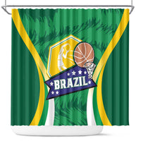 Brazil Basketball Shower Curtain Come On Brasil Cariocas