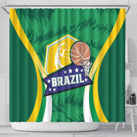 Brazil Basketball Shower Curtain Come On Brasil Cariocas
