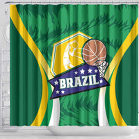 Brazil Basketball Shower Curtain Come On Brasil Cariocas