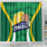 Brazil Basketball Shower Curtain Come On Brasil Cariocas