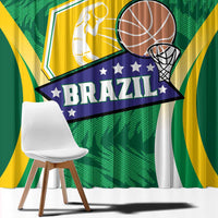 Brazil Basketball Window Curtain Come On Brasil Cariocas