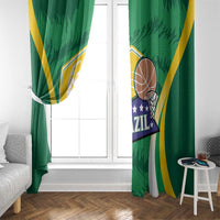 Brazil Basketball Window Curtain Come On Brasil Cariocas