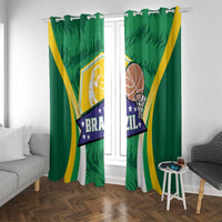 Brazil Basketball Window Curtain Come On Brasil Cariocas