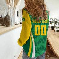 Brazil Basketball Custom Women Casual Shirt Come On Brasil Cariocas