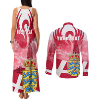 Denmark Constitution Day 2024 Couples Matching Tank Maxi Dress and Long Sleeve Button Shirt Grundlovsdag 5th June - Wonder Print Shop