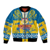 Sweden National Day 2024 Bomber Jacket Svenska Flaggans Dag - Wonder Print Shop