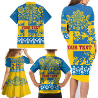Sweden National Day 2024 Family Matching Long Sleeve Bodycon Dress and Hawaiian Shirt Svenska Flaggans Dag - Wonder Print Shop