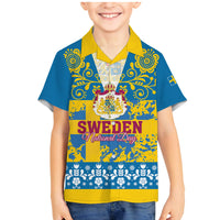 Sweden National Day 2024 Family Matching Mermaid Dress and Hawaiian Shirt Svenska Flaggans Dag - Wonder Print Shop