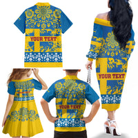 Sweden National Day 2024 Family Matching Off The Shoulder Long Sleeve Dress and Hawaiian Shirt Svenska Flaggans Dag - Wonder Print Shop