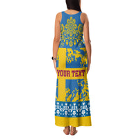 Sweden National Day 2024 Family Matching Tank Maxi Dress and Hawaiian Shirt Svenska Flaggans Dag - Wonder Print Shop