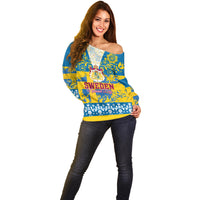 Sweden National Day 2024 Off Shoulder Sweater Svenska Flaggans Dag - Wonder Print Shop