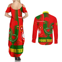 Portugal Day 2024 Couples Matching Summer Maxi Dress and Long Sleeve Button Shirt de Camoes e das Comunidades Portuguesas - Wonder Print Shop