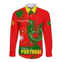 Portugal Day 2024 Long Sleeve Button Shirt de Camoes e das Comunidades Portuguesas - Wonder Print Shop