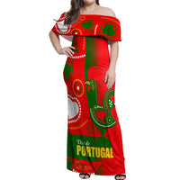 Portugal Day 2024 Off Shoulder Maxi Dress de Camoes e das Comunidades Portuguesas - Wonder Print Shop