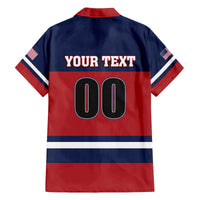 Custom USA 2025 Ringette Family Matching Off The Shoulder Long Sleeve Dress and Hawaiian Shirt Go Champion Team Ringette USA