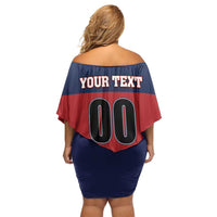Custom USA 2025 Ringette Family Matching Off Shoulder Short Dress and Hawaiian Shirt Go Champion Team Ringette USA