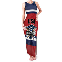 Custom USA 2025 Ringette Family Matching Tank Maxi Dress and Hawaiian Shirt Go Champion Team Ringette USA