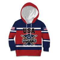 Custom USA 2025 Ringette Kid Hoodie Go Champion Team Ringette USA