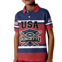 Custom USA 2025 Ringette Kid Polo Shirt Go Champion Team Ringette USA
