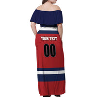 Custom USA 2025 Ringette Off Shoulder Maxi Dress Go Champion Team Ringette USA
