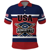 Custom USA 2025 Ringette Polo Shirt Go Champion Team Ringette USA